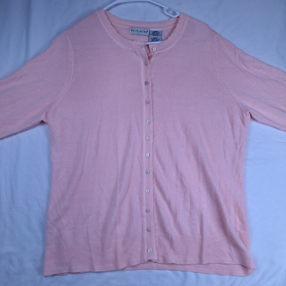 White Stag Pink Cardigan Sweater